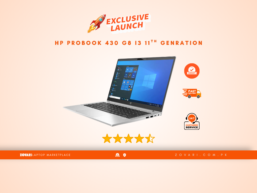 HP ProBook 430 G8 Notebook PC 13.3" i3-11th 8GB RAM 128GB Nvme | Good Condition