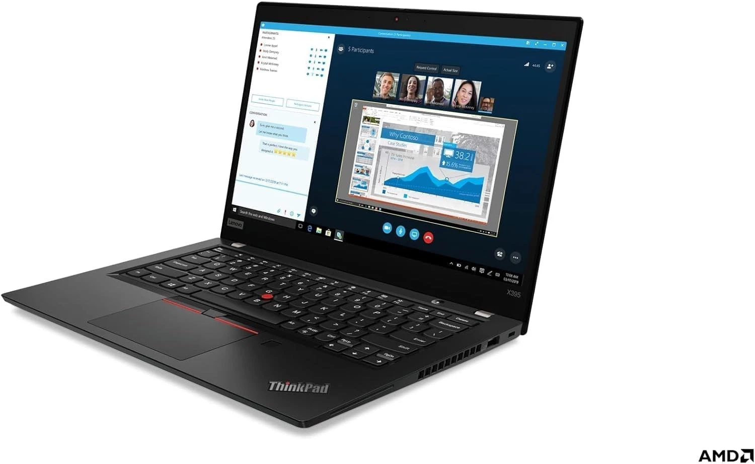Lenovo ThinkPad X395, Ryzen 7 3700U – 8GB RAM 256GB NVMe SSD 2GB Dedicated Graphics Touch Display Backlit Keyboard Windows 11 Pro