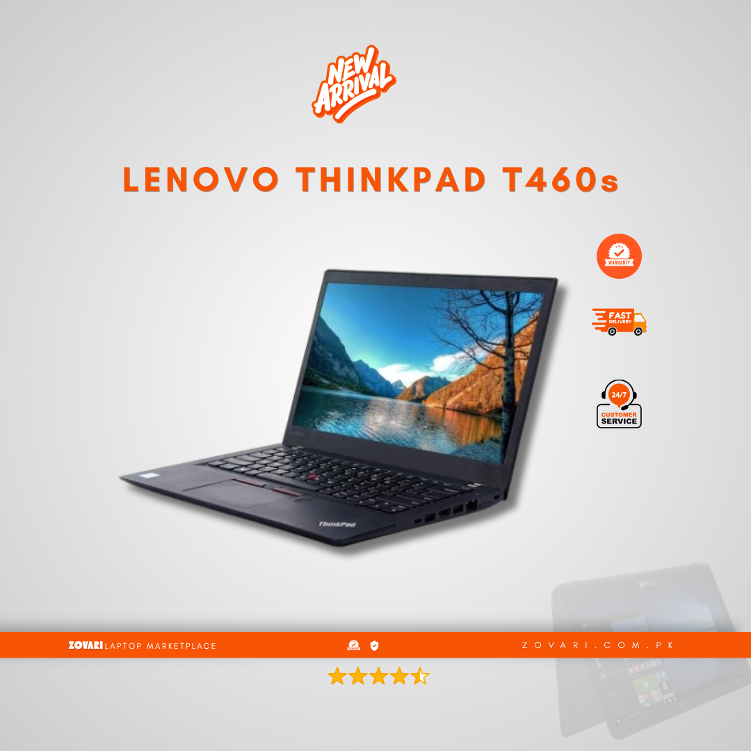 Lenovo Thinkpad T460s Core i5 6th Gen, 8GB, 256GB SSD, 14″ FHD LED